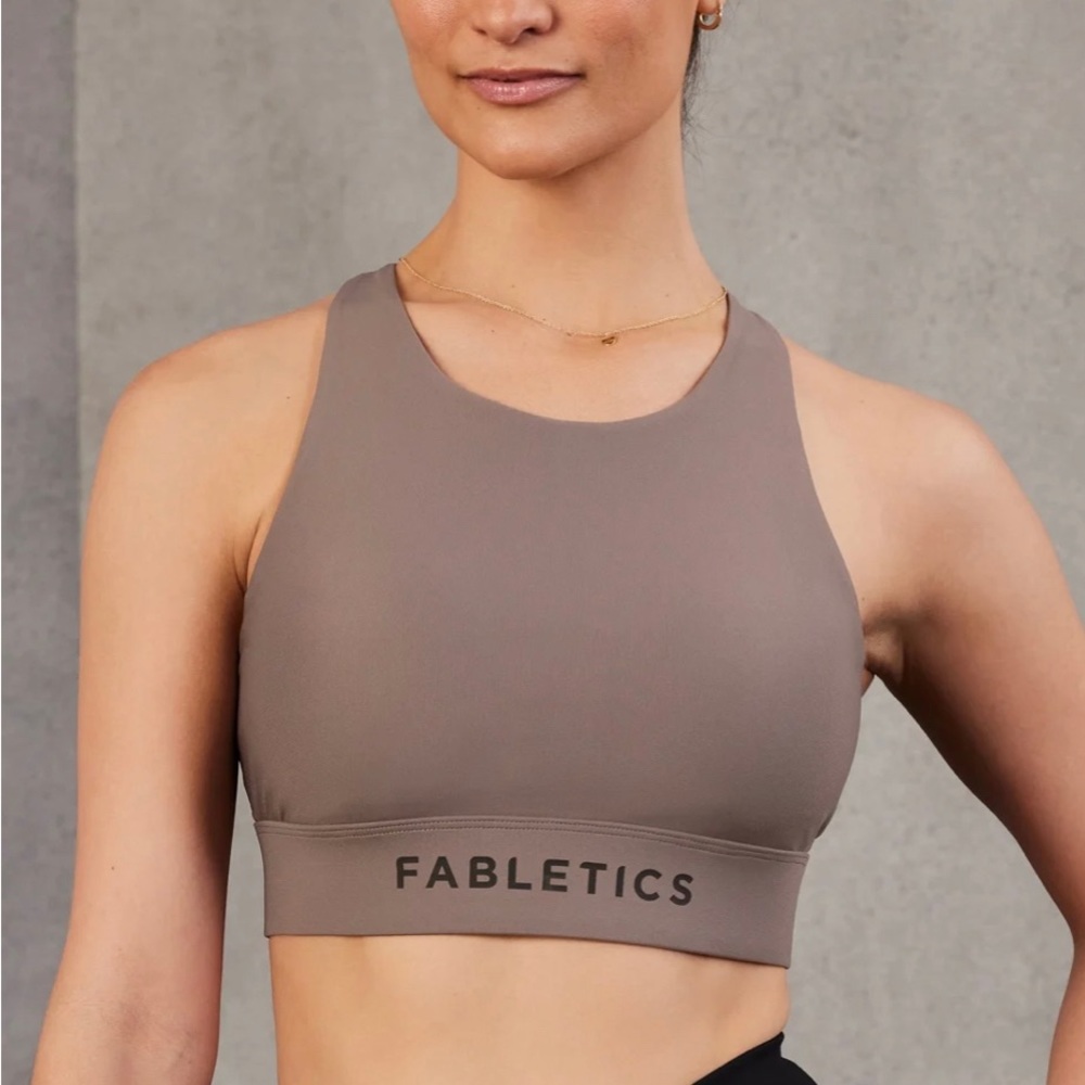 Fabletics No-bounce sports bra size M smokey color